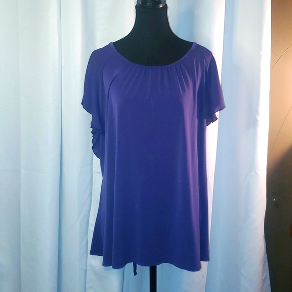 2 For $20 Joe Fresh dark purple top 💜 - Picture 1 of 4